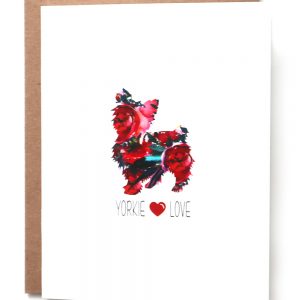 yorkie dog greeting card